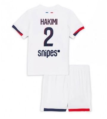 Paris Saint-Germain Achraf Hakimi #2 Udebanetrøje Børn 2025-26 Kortærmet (+ Korte bukser)